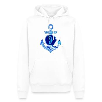 Anker e 80 j - Sweat à capuche Premium bio Homme - blanc - Devant - Nico (187cm)