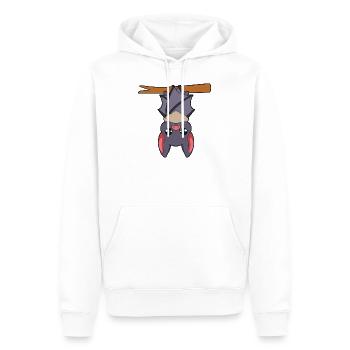 Chauve-souris - Sweat à capuche Premium bio Homme - blanc - Devant - Nico (187cm)