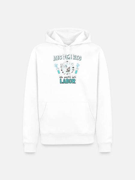 aus dem Weg - Labor BMA MTA - Männer Premium Bio Hoodie - Weiß