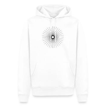 Sonne - Männer Premium Bio Hoodie - Weiß - Vorne - Nico (187cm)