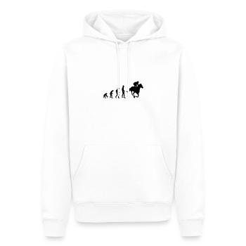 Evolution Équitation Courses de chevaux Course de chevaux Jockey - Sweat à capuche Premium bio Homme - blanc - Devant - Nico (187cm)