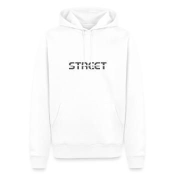 Street font design street fashion - Männer Premium Bio Hoodie - Weiß - Vorne - Nico (187cm)