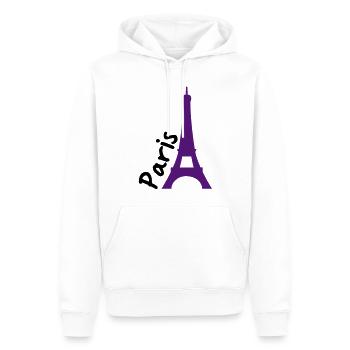 Paris - Männer Premium Bio Hoodie - Weiß - Vorne - Nico (187cm)