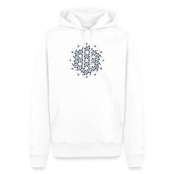 Antahkarana, géométrie sacrée - Sweat à capuche Premium bio Homme - blanc - Devant - Nico (187cm)