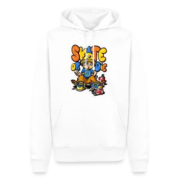 Skateboard and graffiti - Men’s Premium Organic Hoodie - white - Front - Nico (187cm)