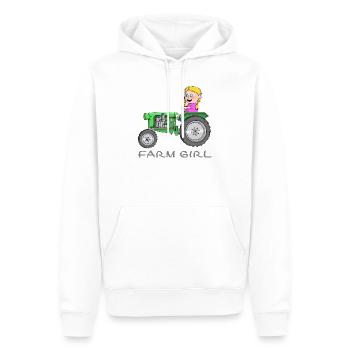 Fille de ferme - fille de ferme - Sweat à capuche Premium bio Homme - blanc - Devant - Nico (187cm)