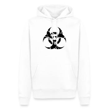 nucléaire - Sweat à capuche Premium bio Homme - blanc - Devant - Nico (187cm)