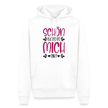 Schön dass es mich gibt - Männer Premium Bio Hoodie - Weiß - Vorne - Nico (187cm)