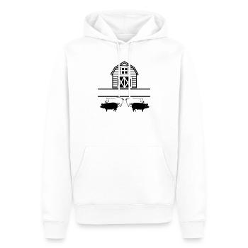 Logo de l’élevage porcin - Sweat à capuche Premium bio Homme - blanc - Devant - Nico (187cm)