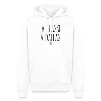 La classe à Dallas - Sweat à capuche Premium bio Homme - blanc - Devant - Nico (187cm)