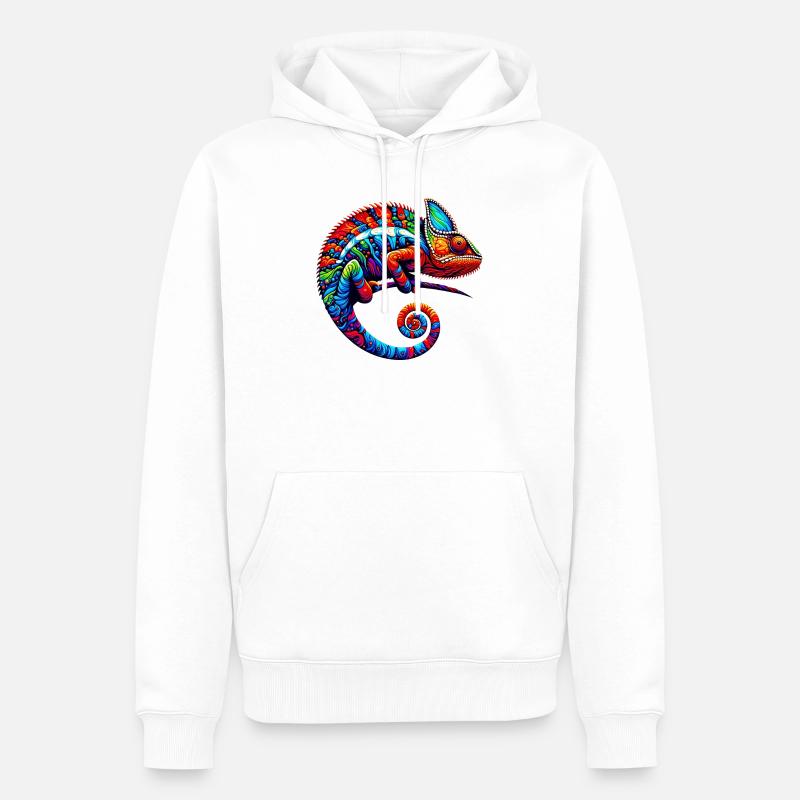 Caméléon - Sweat à capuche Premium bio Homme - blanc