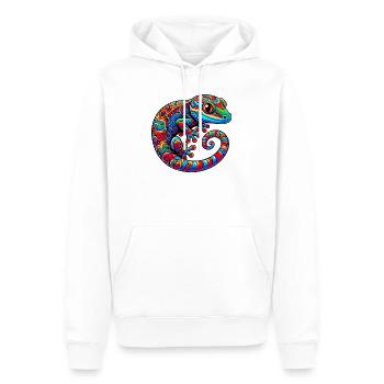 Gecko - Sweat à capuche Premium bio Homme - blanc - Devant - Nico (187cm)