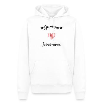 OMA. MUTTERTAG. ALLES GUTE ZUM OMA-TAG. ICH LIEBE DICH - Männer Premium Bio Hoodie - Weiß - Vorne - Nico (187cm)