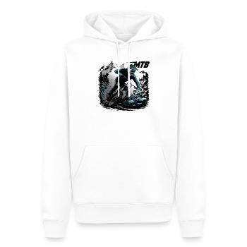 VTT Descente - Sweat à capuche Premium bio Homme - blanc - Devant - Nico (187cm)