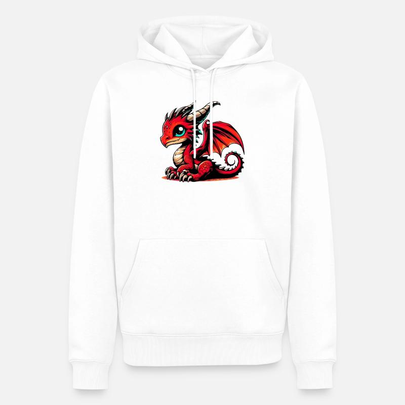 Dragon - Sweat à capuche Premium bio Homme - blanc