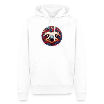 Sloth - Men’s Premium Organic Hoodie - white - Front - Nico (187cm)