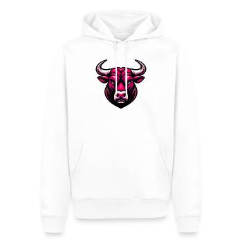 Taureau - Sweat à capuche Premium bio Homme - blanc - Devant - Nico (187cm)