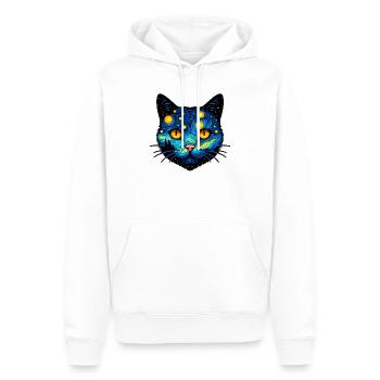 Cat - Men’s Premium Organic Hoodie - white - Front - Nico (187cm)