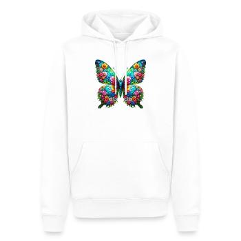 Papillon - Sweat à capuche Premium bio Homme - blanc - Devant - Nico (187cm)