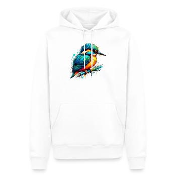 Martin-pêcheur - Sweat à capuche Premium bio Homme - blanc - Devant - Nico (187cm)
