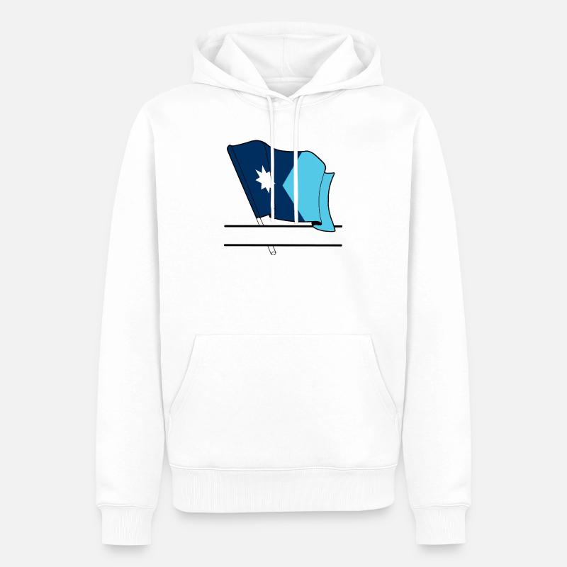 Drapeau Minnesota bannière de texte - Sweat à capuche Premium bio Homme - blanc