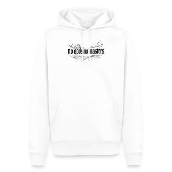 Pas de dieux, pas de maîtres Gothique - Sweat à capuche Premium bio Homme - blanc - Devant - Nico (187cm)