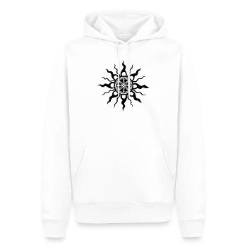 Sonne Tribal Ornament Design - Männer Premium Bio Hoodie - Weiß - Vorne - Nico (187cm)