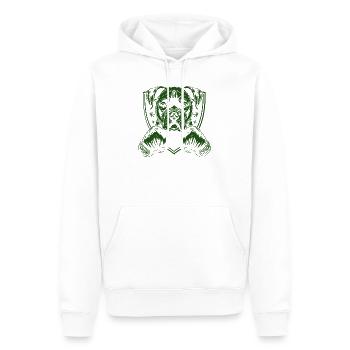 chien boxer- - Sweat à capuche Premium bio Homme - blanc - Devant - Nico (187cm)