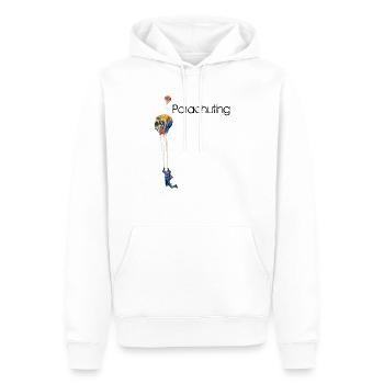 Parachuting - Men’s Premium Organic Hoodie - white - Front - Nico (187cm)