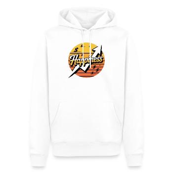 Happiness Upward Course Design - Sweat à capuche Premium bio Homme - blanc - Devant - Nico (187cm)