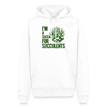 Je suis une sucque pour les succulentes - Sweat à capuche Premium bio Homme - blanc - Devant - Nico (187cm)