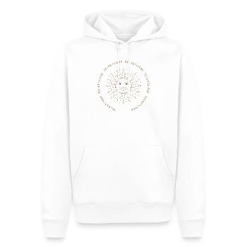 Selbstliebe - Dein Reminder für Achtsamkeit - Männer Premium Bio Hoodie - Weiß - Vorne - Nico (187cm)