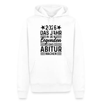 2026 Das Jahr in dem Legenden das Abitur machen - Männer Premium Bio Hoodie - Weiß - Vorne - Nico (187cm)