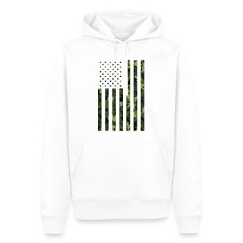 Drapeau des États-Unis Camo Camouflage Armée Militaire - Sweat à capuche Premium bio Homme - blanc - Devant - Nico (187cm)
