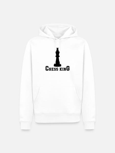 Chess King - Männer Premium Bio Hoodie - Weiß