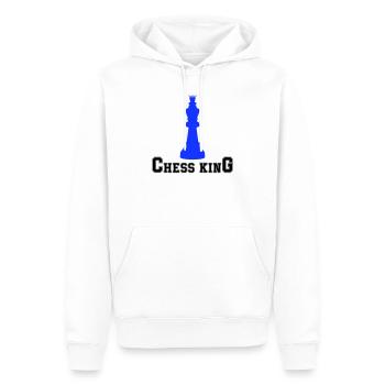 Roi des échecs - Sweat à capuche Premium bio Homme - blanc - Devant - Nico (187cm)