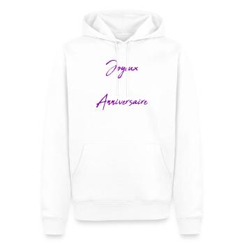 VALENTINSTAG. ALLES GUTE ZUM GEBURTSTAG - Männer Premium Bio Hoodie - Weiß - Vorne - Nico (187cm)