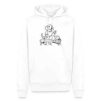 dackel physiotherapeut - Männer Premium Bio Hoodie - Weiß - Vorne - Nico (187cm)