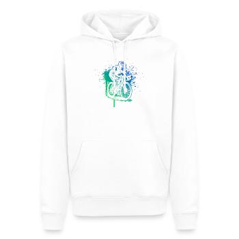 Motif de vélo de route avec une valeur de reconnaissance - Sweat à capuche Premium bio Homme - blanc - Devant - Nico (187cm)