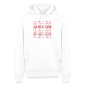 UNION EUROPÉENNE - Sweat à capuche Premium bio Homme - blanc - Devant - Nico (187cm)