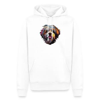 hund comic - Männer Premium Bio Hoodie - Weiß - Vorne - Nico (187cm)
