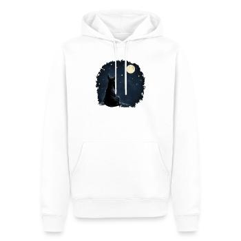 Âne pensif sous le ciel étoilé - T-shirt - Sweat à capuche Premium bio Homme - blanc - Devant - Nico (187cm)