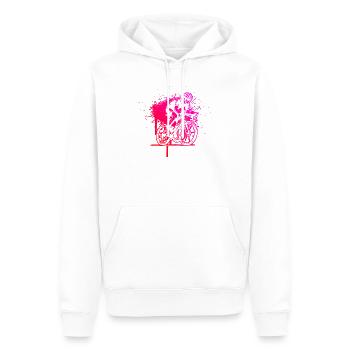 Conception de vélos de route à propulsion - Sweat à capuche Premium bio Homme - blanc - Devant - Nico (187cm)
