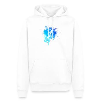 Motif handball pour vrais amoureux pour hommes - Sweat à capuche Premium bio Homme - blanc - Devant - Nico (187cm)