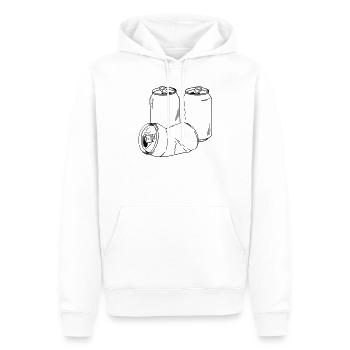 La canette comme motif pour les dictons et les amateurs de bière - Sweat à capuche Premium bio Homme - blanc - Devant - Nico (187cm)