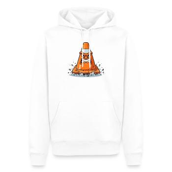 Wütender Kegel im Cartoon Stil - Männer Premium Bio Hoodie - Weiß - Vorne - Nico (187cm)