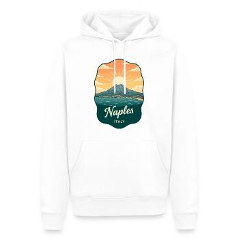 Neapel Mount Vesuvius Retro Reiseabzeichen - Männer Premium Bio Hoodie - Weiß - Vorne - Nico (187cm)
