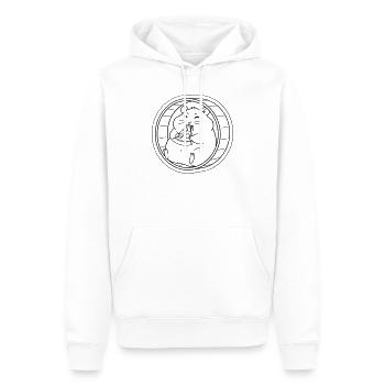 Plan de pizza Hamster Balanced Bike - Sweat à capuche Premium bio Homme - blanc - Devant - Nico (187cm)