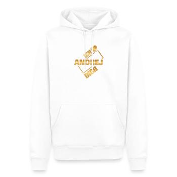 Andrej - Männer Premium Bio Hoodie - Weiß - Vorne - Nico (187cm)