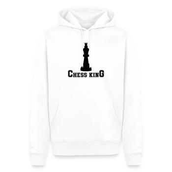 Roi des échecs - Sweat à capuche Premium bio Homme - blanc - Devant - Nico (187cm)